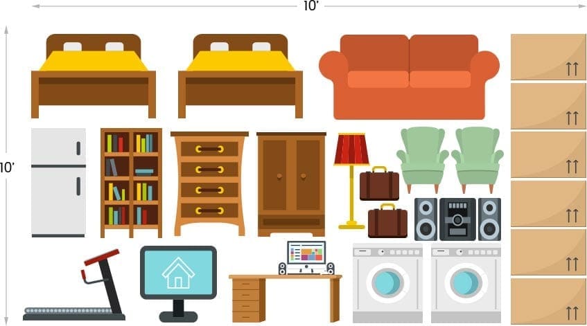 Moving and storage Toronto 10X10 Storage Size Cargo Cabbie