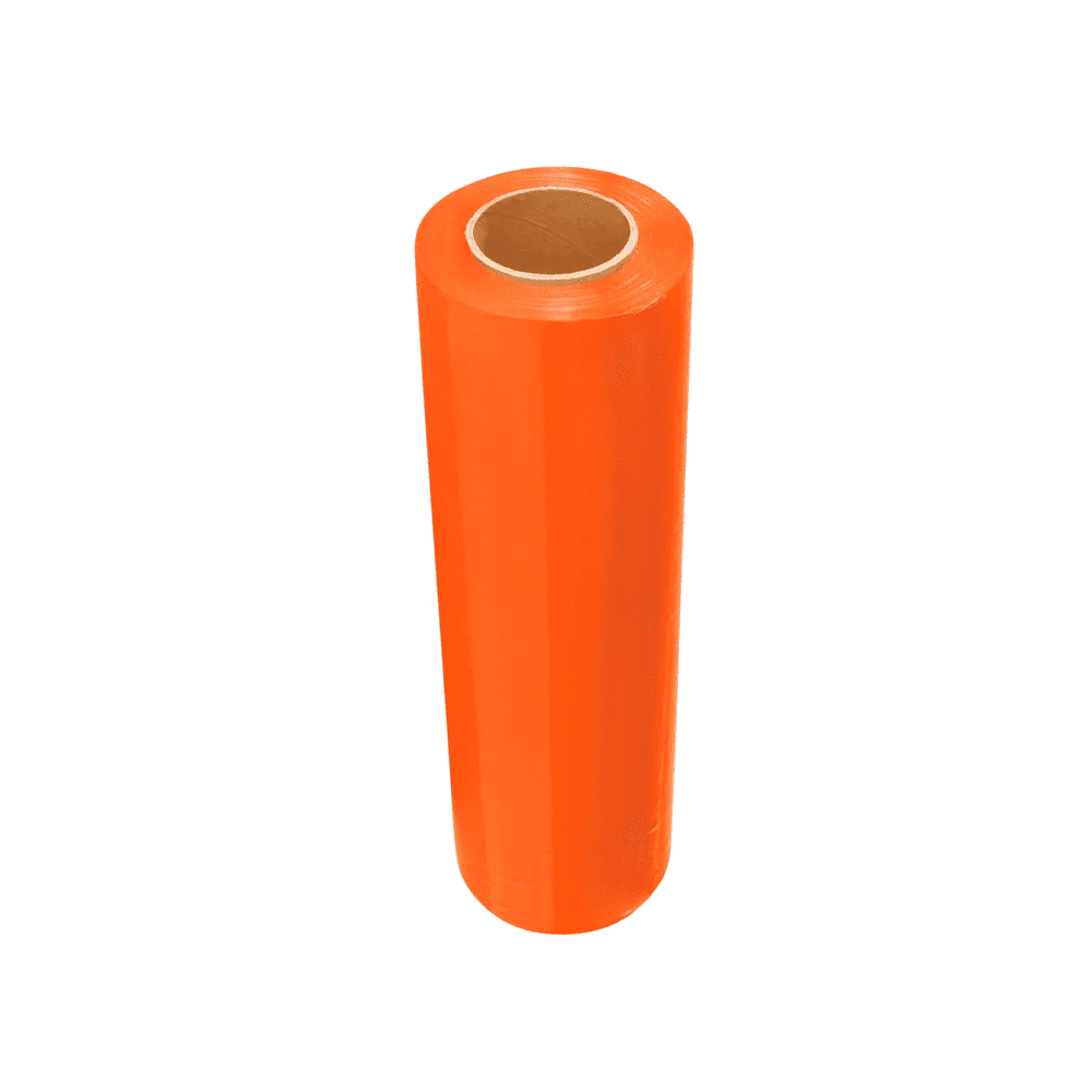 Stretch Wrap 18 in x 1,500' ft Orange Cast - 80 gauge